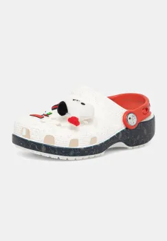 Crocs papuci copii CROCS CLASSIC PEANUTS CLOG culoarea alb, 211126 imagine