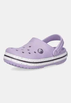 Crocs papuci copii CROCS CROCBAND SPECKLED BAND CLOG culoarea violet, 211645 imagine