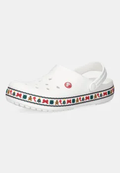 Crocs papuci Crocband Holiday Clog culoarea alb, 211921 imagine