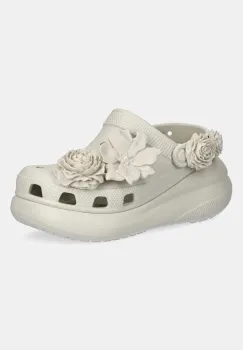 Crocs papuci Crush Bouquet Clog culoarea bej, cu platforma, 211448 imagine