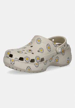 Crocs papuci cu platforma pentru femei Classic Platform Floral Clog imagine