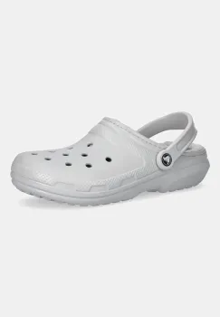 Crocs papuci de casa Classic Lined Clog culoarea gri, 203591 imagine