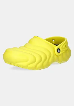 Crocs papuci de casa Classic Lined Overpuff Clog culoarea galben, 210059 imagine