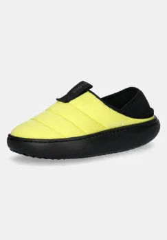 Crocs papuci de casa Classic Puff Moc culoarea galben, 210706 imagine