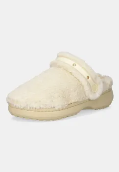Crocs papuci de casa Classic Unfurgettable Clog culoarea bej, 211116 imagine