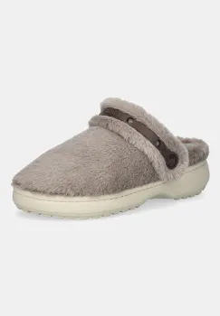 Crocs papuci de casa Classic Unfurgettable Clog culoarea gri, 211116 imagine