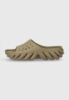 Crocs papuci Echo Slide culoarea maro, 208170 imagine