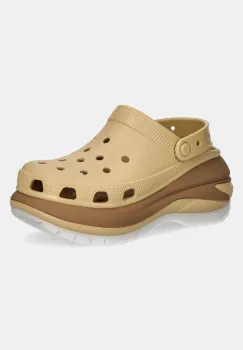 Crocs papuci Mega Crush Matte Clog femei, culoarea bej, cu platforma, 210749 imagine