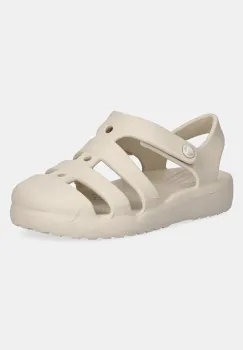 Crocs sandale CLASSIC FISHERMAN KIDS culoarea bej, 210625 imagine