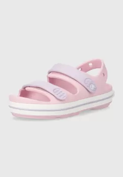 Crocs sandale copii CROCBAND CRUISER culoarea roz imagine