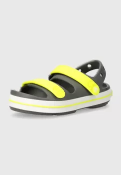Crocs sandale copii Crocband Cruiser Sandal culoarea gri imagine