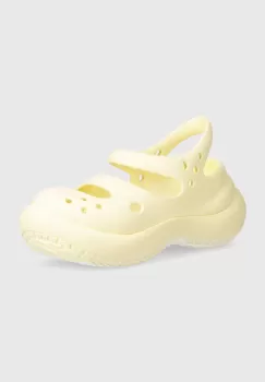 Crocs sandale Phaedra femei, culoarea bej, cu platforma, 209560 imagine