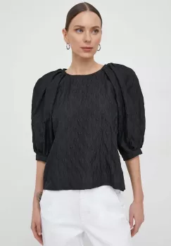 Custommade bluza femei, culoarea negru, neted imagine