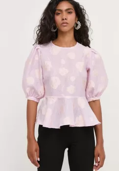 Custommade bluza Sheena femei, culoarea roz, modelator imagine
