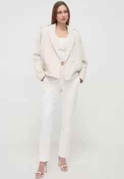 Custommade geaca femei, culoarea bej, de tranzitie, oversize imagine