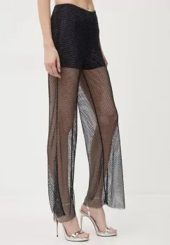 Custommade pantaloni Petra femei, culoarea negru, drept, high waist, 999111113 imagine