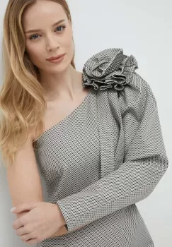 Custommade rochie culoarea gri, mini, drept imagine