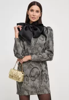 Custommade rochie culoarea gri, mini, evazati imagine