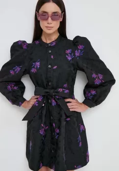 Custommade rochie culoarea negru, mini, evazati imagine