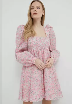 Custommade rochie Jenny culoarea roz, mini, evazati imagine