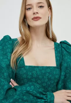 Custommade rochie Jenny culoarea verde, mini, evazati imagine