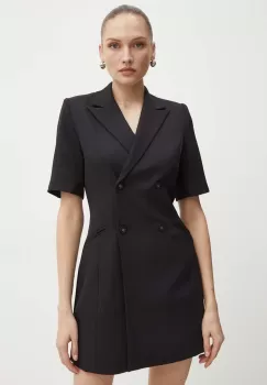 Custommade rochie Jina culoarea negru, mini, drept, 999825401 imagine