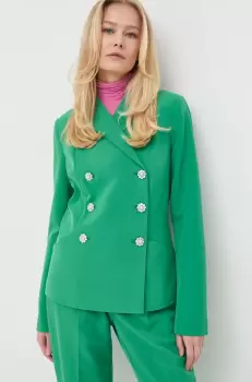 Custommade sacou Finja culoarea verde, cu doua randuri de nasturi, neted imagine