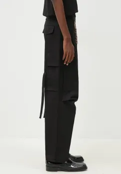 DARKPARK pantaloni de bumbac Saint culoarea negru, drept, MTR19.FAC48.0099 imagine