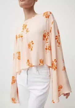 Day Birger et Mikkelsen bluza Becky - Falling Flowers femei, culoarea portocaliu, modelator, DAY65243204 imagine