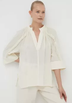 Day Birger et Mikkelsen bluza femei, culoarea bej, neted imagine