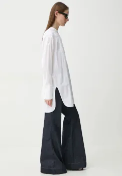 Day Birger et Mikkelsen camasa din bumbac Blaze femei, culoarea alb, cu guler stand-up, relaxed, DAY65243548 imagine