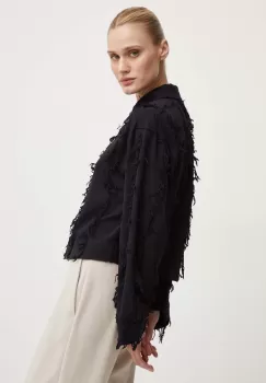 Day Birger et Mikkelsen camasa din bumbac Kenya - Organic Cotton Texture RD femei, culoarea negru, cu guler clasic, relaxed, DAY65243265 imagine