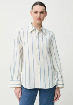 Day Birger et Mikkelsen camasa din bumbac Romy femei, culoarea bej, cu guler clasic, relaxed, DAY65243748 imagine