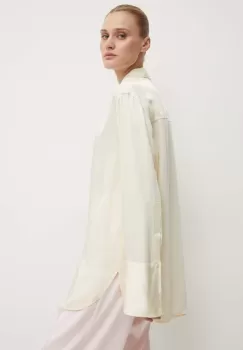 Day Birger et Mikkelsen camasa Felix - Fluid Viscose RD femei, culoarea bej, cu guler clasic, relaxed, DAY65243240 imagine
