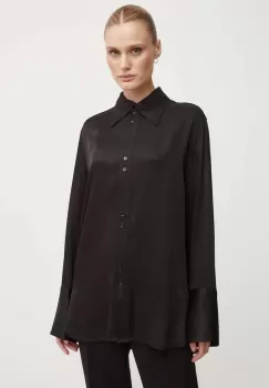 Day Birger et Mikkelsen camasa Felix - Fluid Viscose RD femei, culoarea negru, cu guler clasic, relaxed, DAY65243240 imagine