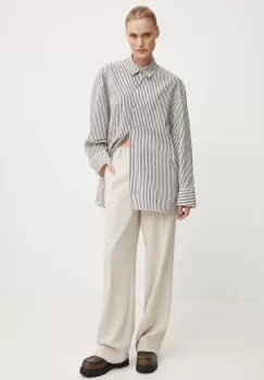 Day Birger et Mikkelsen camasa Tan - Daily Classic Stripe RD femei, cu guler clasic, relaxed, DAY65243312 imagine