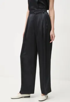 Day Birger et Mikkelsen pantaloni din amestec de in Enzo culoarea negru, lat, high waist, DAY65243533 imagine