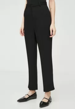 Day Birger et Mikkelsen pantaloni femei, culoarea negru, drept, high waist imagine