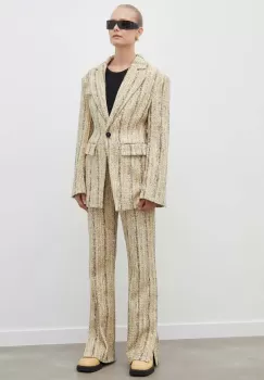 Day Birger et Mikkelsen pantaloni femei, culoarea negru, drept, high waist imagine