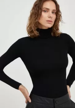 Day Birger et Mikkelsen pulover de lana Sierra femei, culoarea negru, light, cu guler imagine