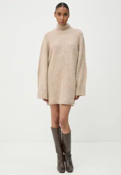 Day Birger et Mikkelsen pulover de lana Simone - Winter Alpaca femei, culoarea bej, calduros, cu guler, DAY65243481 imagine