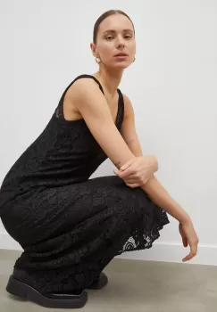 Day Birger et Mikkelsen rochie culoarea negru, midi, drept imagine