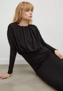 Day Birger et Mikkelsen rochie culoarea negru, midi, mulata imagine