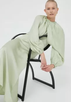 Day Birger et Mikkelsen rochie culoarea verde, maxi, drept imagine