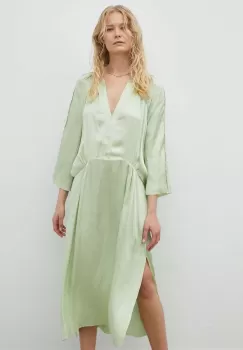 Day Birger et Mikkelsen rochie Tess culoarea verde, midi, oversize imagine