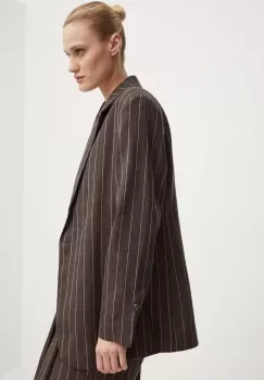 Day Birger et Mikkelsen sacou de in Emile - Casual Linen Stripe culoarea maro, un singur rand de nasturi, modelator, DAY65243233 imagine
