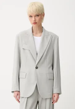 Day Birger et Mikkelsen sacou de lana Armand culoarea gri, un singur rand de nasturi, uni, DAY65243648 imagine