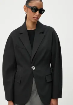 Day Birger et Mikkelsen sacou din lana Clemens - Classic Wool Blend culoarea negru, un singur rand de nasturi, neted, DAY65243398 imagine