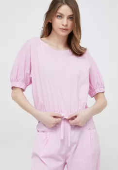 Deha bluza femei, culoarea roz, neted imagine