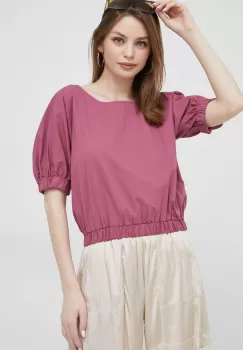 Deha bluza femei, culoarea roz, neted imagine